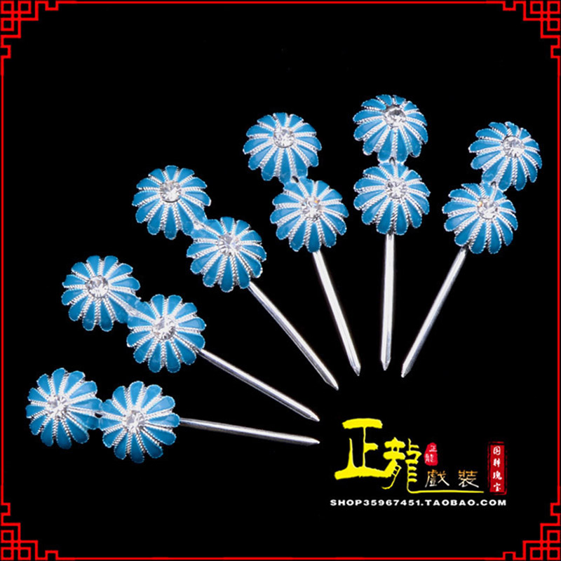 和平头面泡子旦角化妆头饰 仿点绸泡子